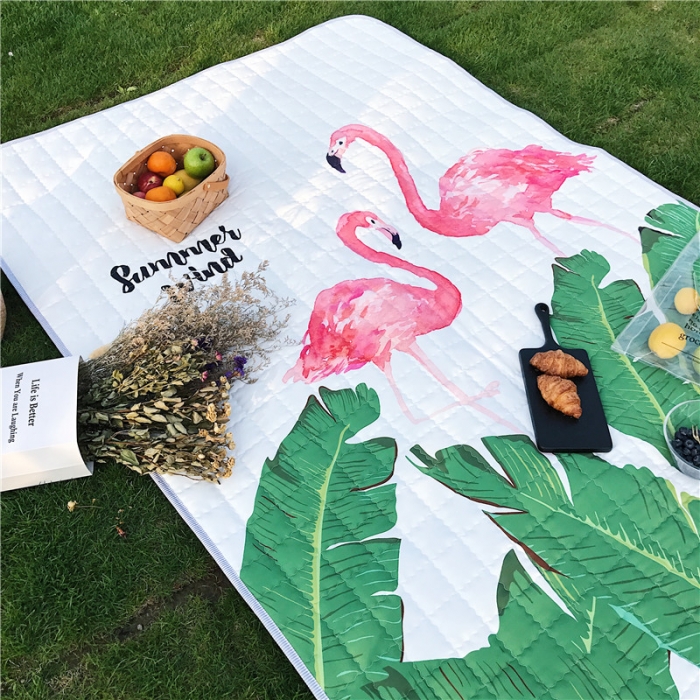 91家纺网 家纺一手货源 找家纺 昔可家纺 2018新款野餐垫 天堂鸟