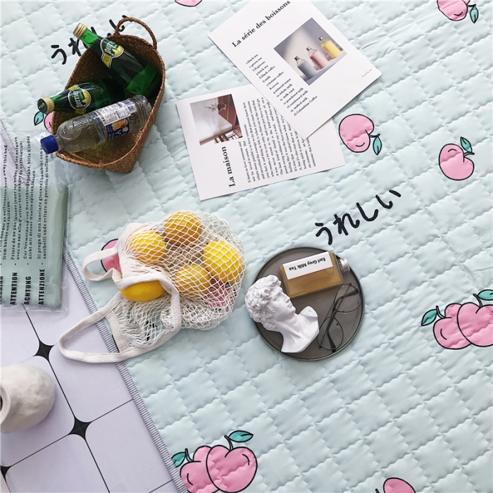 91家纺网 家纺一手货源 找家纺 昔可家纺 2018新款野餐垫 小桃子