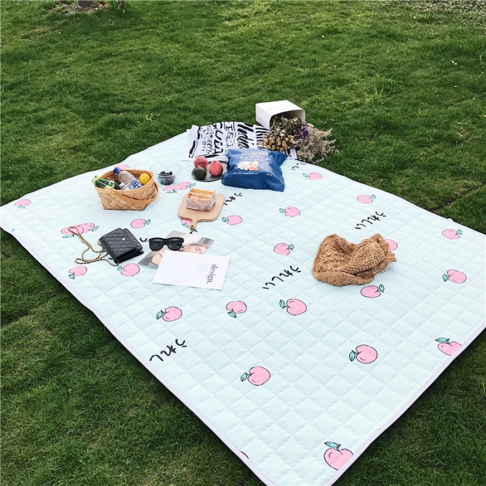 91家纺网 家纺一手货源 找家纺 昔可家纺 2018新款野餐垫 小桃子