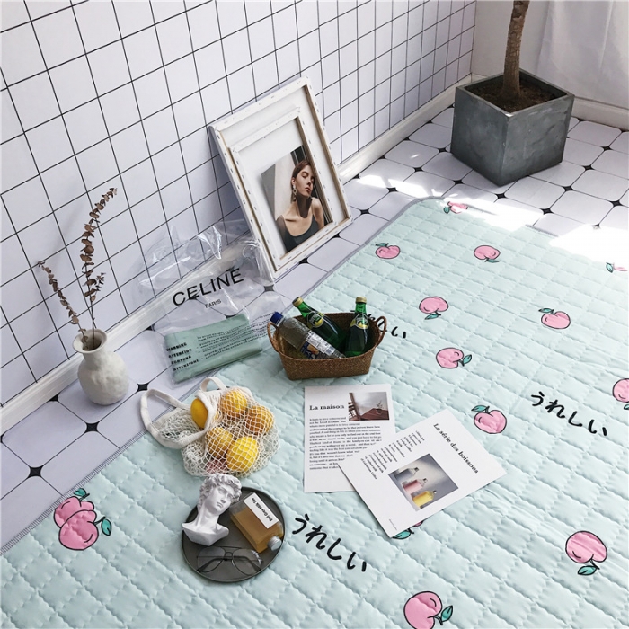 91家纺网 家纺一手货源 找家纺 昔可家纺 2018新款野餐垫 小桃子