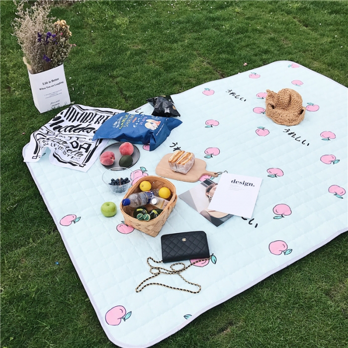 91家纺网 家纺一手货源 找家纺 昔可家纺 2018新款野餐垫 小桃子