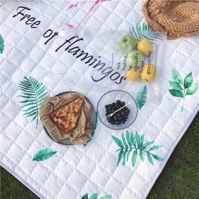 91家纺网 家纺一手货源 找家纺 昔可家纺 2018新款野餐垫 叶子鸟