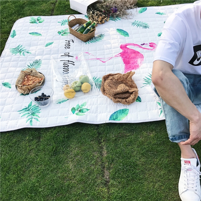 91家纺网 家纺一手货源 找家纺 昔可家纺 2018新款野餐垫 叶子鸟