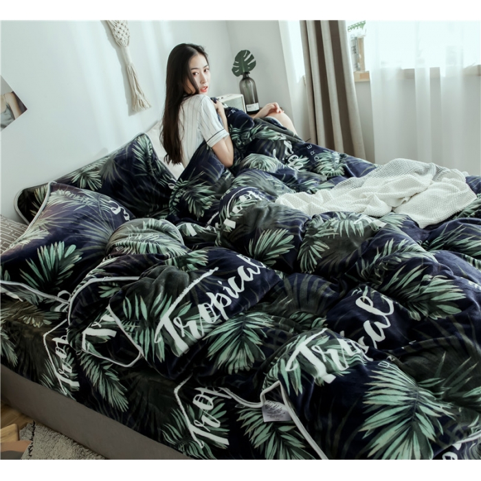 91家纺网 家纺一手货源 找家纺 （总）昔可家纺 2018新款牛奶绒四件套