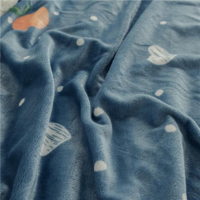 91家纺网 家纺一手货源 找家纺 昔可家纺 2018新品羊羔绒毛毯 爱心橘子