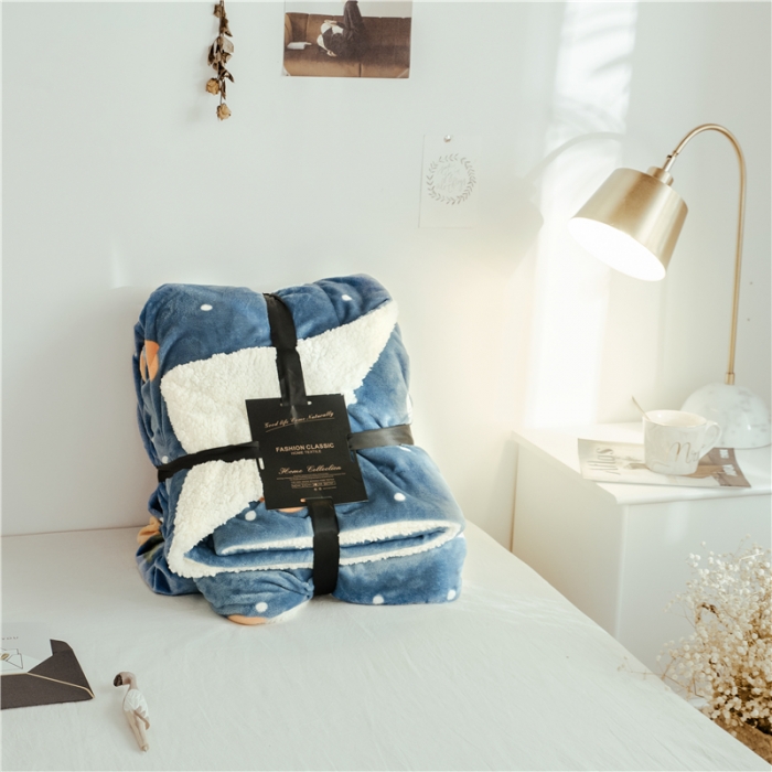 91家纺网 家纺一手货源 找家纺 昔可家纺 2018新品羊羔绒毛毯 爱心橘子