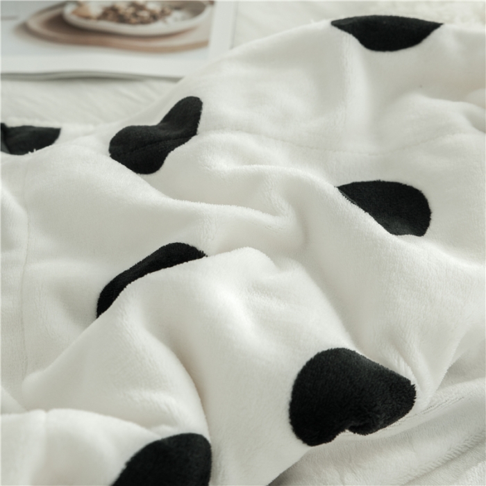 91家纺网 家纺一手货源 找家纺 昔可家纺 2018新品羊羔绒毛毯 白波点