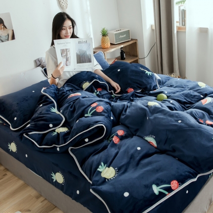 91家纺网 家纺一手货源 找家纺 （总）昔可家纺 2018新款牛奶绒四件套