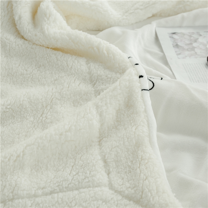 91家纺网 家纺一手货源 找家纺 昔可家纺 2018新品羊羔绒毛毯 小兔乖乖