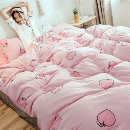 91家纺网 家纺一手货源 找家纺 （总）昔可家纺 2018新款牛奶绒四件套