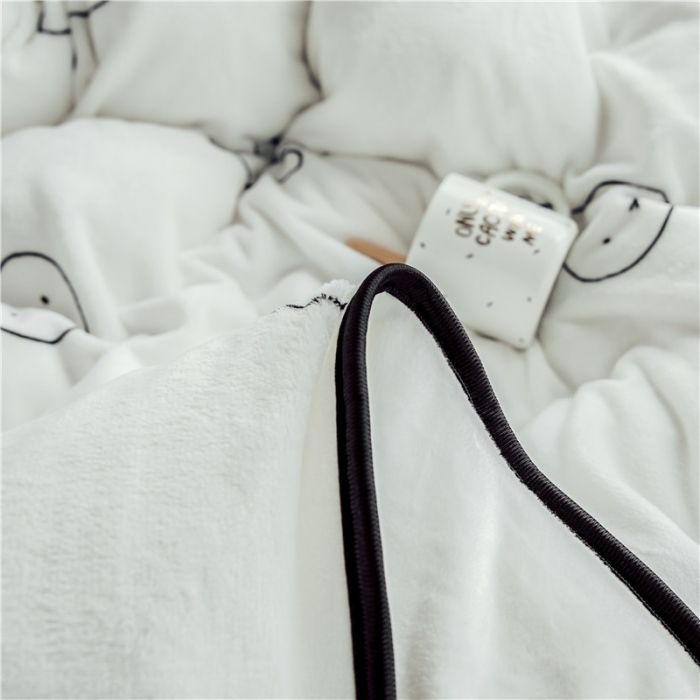 91家纺网 家纺一手货源 找家纺 昔可家纺 2018新款牛奶绒四件套 小兔乖乖