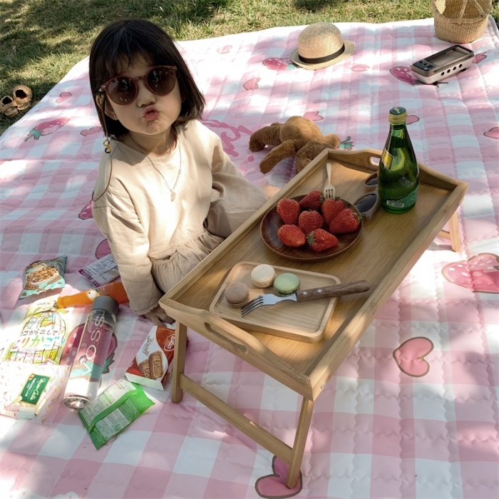 91家纺网 家纺一手货源 找家纺 昔可家纺 2019新款野餐垫 粉草莓