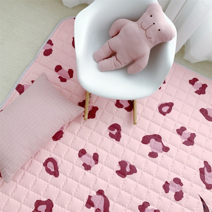 91家纺网 家纺一手货源 找家纺 昔可家纺 2019新款野餐垫 粉粉豹