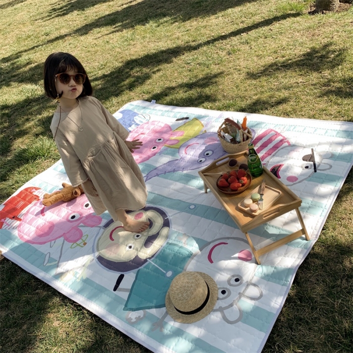 91家纺网 家纺一手货源 找家纺 昔可家纺 2019新款野餐垫 好朋友