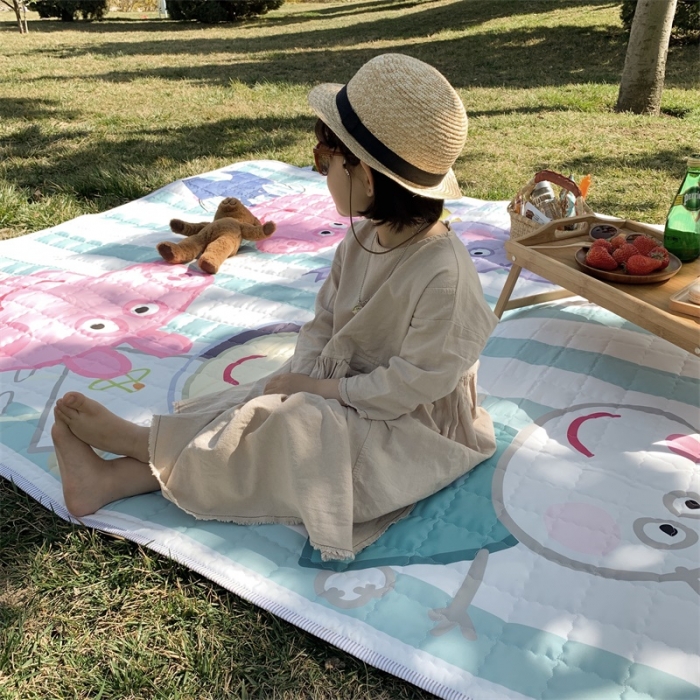 91家纺网 家纺一手货源 找家纺 昔可家纺 2019新款野餐垫 好朋友