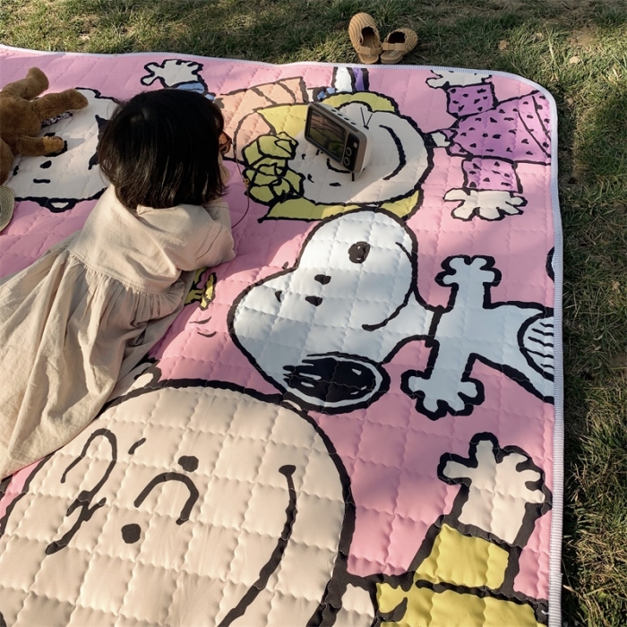 91家纺网 家纺一手货源 找家纺 昔可家纺 2019新款野餐垫 欢乐一家