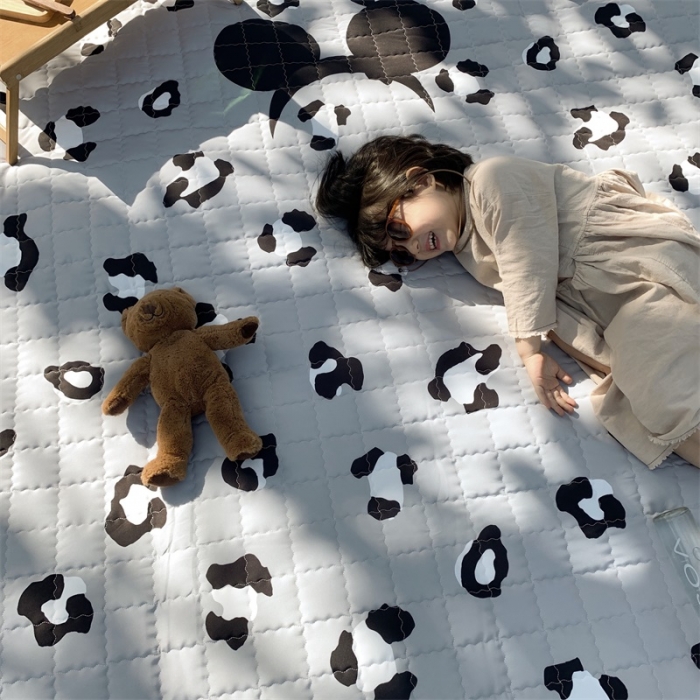 91家纺网 家纺一手货源 找家纺 昔可家纺 2019新款野餐垫 灰豹