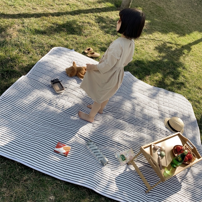 91家纺网 家纺一手货源 找家纺 昔可家纺 2019新款野餐垫 条纹