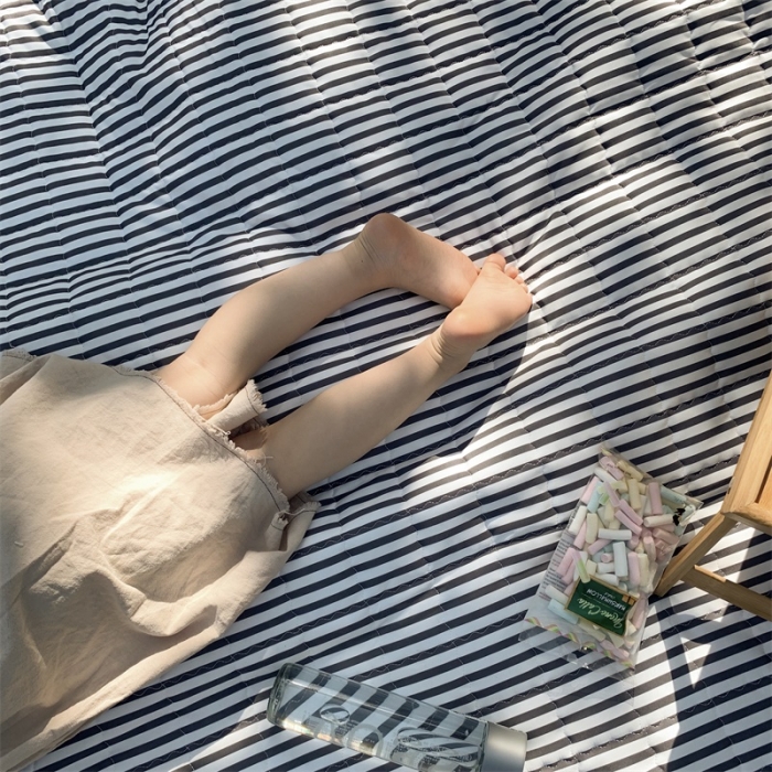 91家纺网 家纺一手货源 找家纺 昔可家纺 2019新款野餐垫 条纹