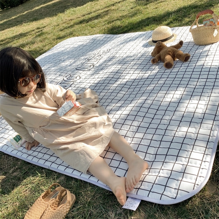 91家纺网 家纺一手货源 找家纺 昔可家纺 2019新款野餐垫 小格子