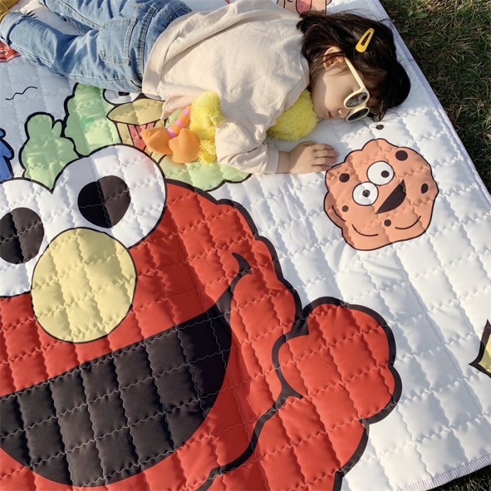 91家纺网 家纺一手货源 找家纺 昔可家纺 2019新款野餐垫 芝麻街