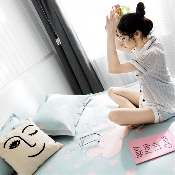 91家纺网 家纺一手货源 找家纺 昔可 2019新款太极石养生席新凉席 波点小皇冠