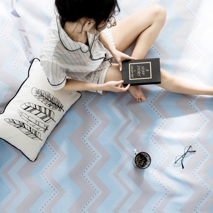 91家纺网 家纺一手货源 找家纺 昔可 2019新款太极石养生席新凉席 波浪纹