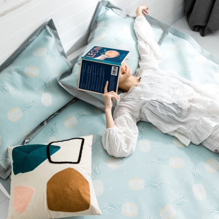 91家纺网 家纺一手货源 找家纺 昔可 2019新款太极石养生席新凉席 小菠萝