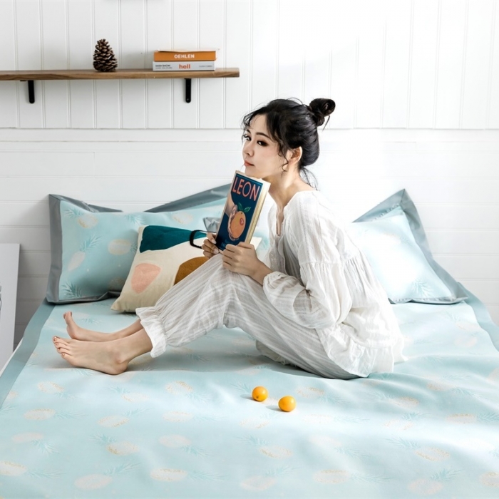 91家纺网 家纺一手货源 找家纺 昔可 2019新款太极石养生席新凉席 小菠萝