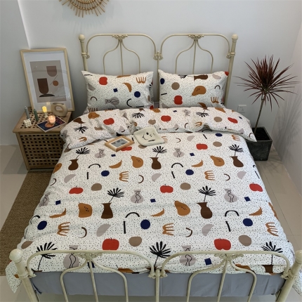 （总）昔可 2019新款13372纯棉套件四件套实拍图