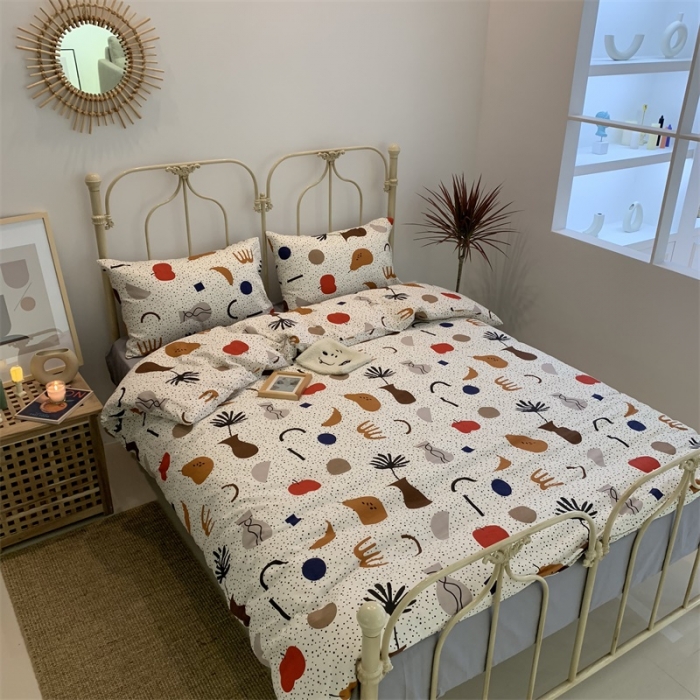 91家纺网 家纺一手货源 找家纺 （总）昔可 2019新款13372纯棉套件四件套实拍图