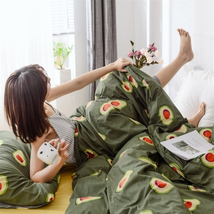 91家纺网 家纺一手货源 找家纺 （总）昔可 2019新款13372纯棉套件四件套影棚图