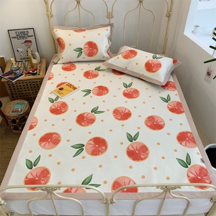 91家纺网 家纺一手货源 找家纺 昔可 2019新款牛奶冰丝软藤席 西柚