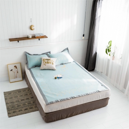 91家纺网 家纺一手货源 找家纺 昔可 2019新款太极石养生席新凉席 星月