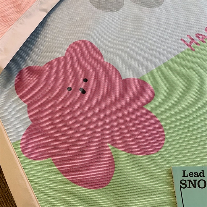 91家纺网 家纺一手货源 找家纺 昔可 2019新款牛奶冰丝软藤席 彩虹熊