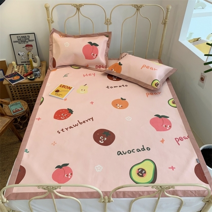 昔可 2019新款牛奶冰丝软藤席 多彩水果