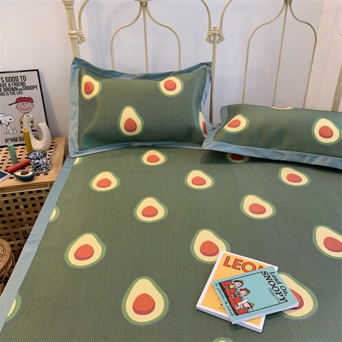 91家纺网 家纺一手货源 找家纺 昔可 2019新款牛奶冰丝软藤席 美好生活