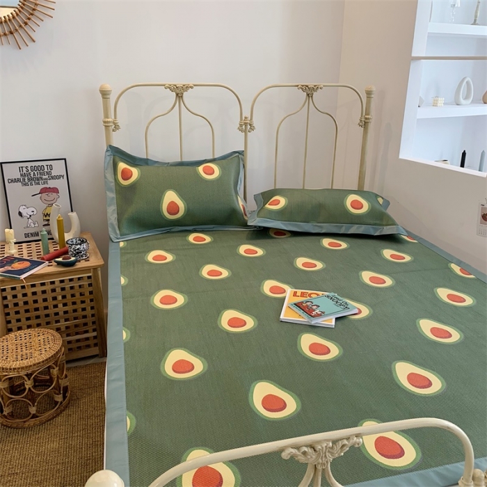 91家纺网 家纺一手货源 找家纺 昔可 2019新款牛奶冰丝软藤席 美好生活