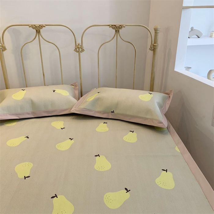 91家纺网 家纺一手货源 找家纺 昔可 2019新款牛奶冰丝软藤席 小雪梨