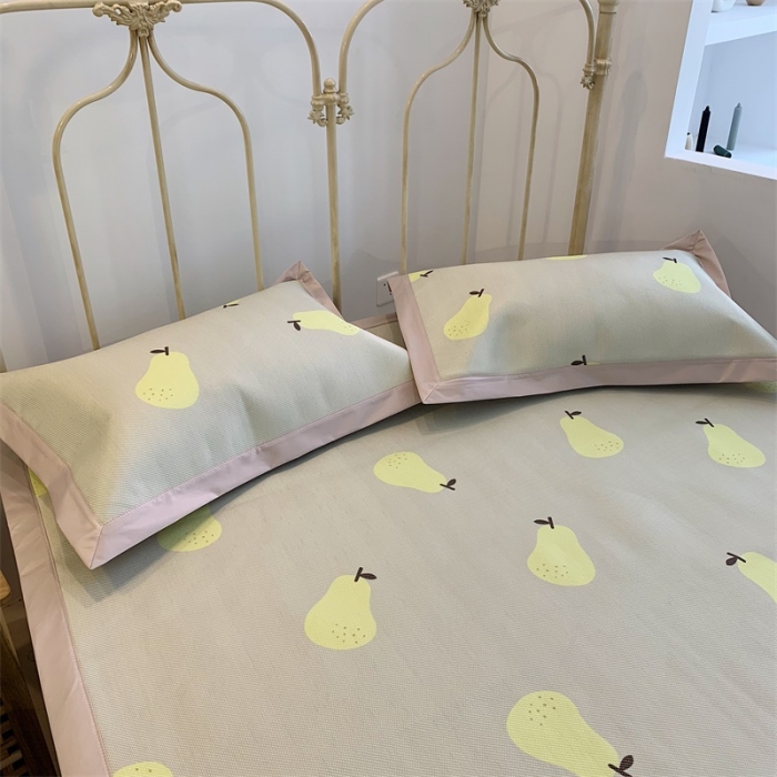 91家纺网 家纺一手货源 找家纺 昔可 2019新款牛奶冰丝软藤席 小雪梨