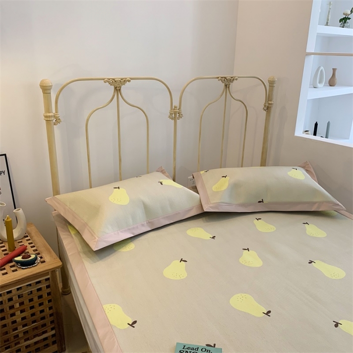 91家纺网 家纺一手货源 找家纺 昔可 2019新款牛奶冰丝软藤席 小雪梨