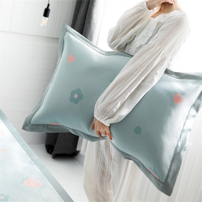 91家纺网 家纺一手货源 找家纺 昔可 2019新款太极石养生席新凉席 爱心草莓