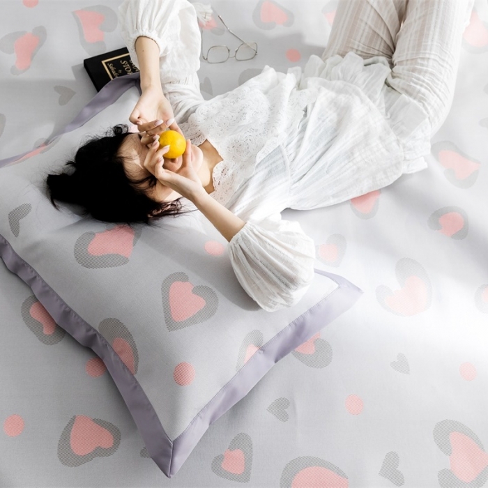 91家纺网 家纺一手货源 找家纺 昔可 2019新款太极石养生席新凉席 爱心粉豹