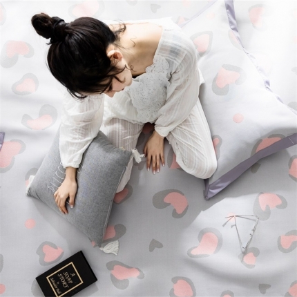 昔可 2019新款太极石养生席新凉席 爱心粉豹