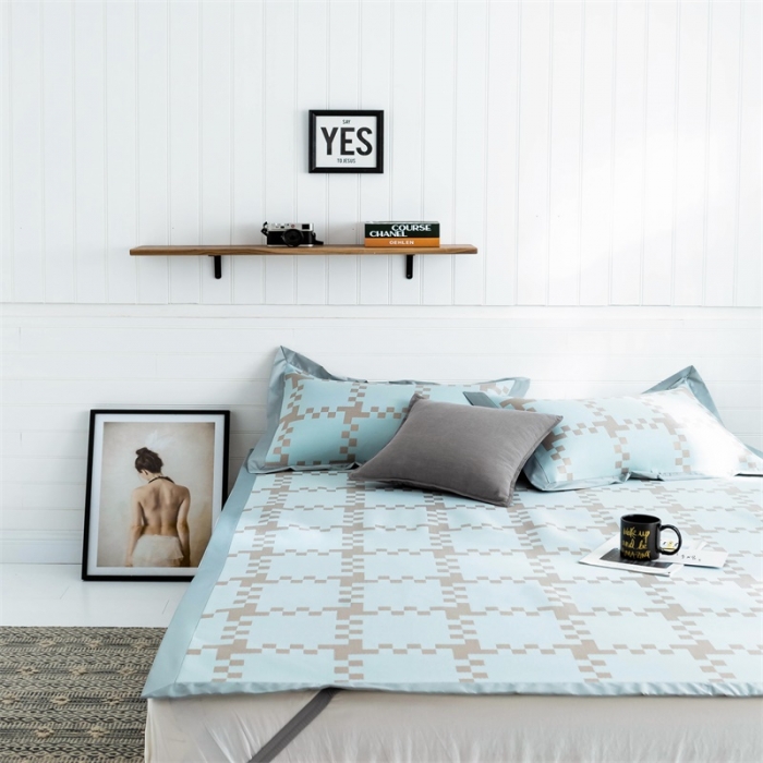 91家纺网 家纺一手货源 找家纺 昔可 2019新款太极石养生席新凉席 简格