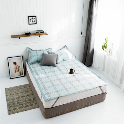 昔可 2019新款太极石养生席新凉席 简格