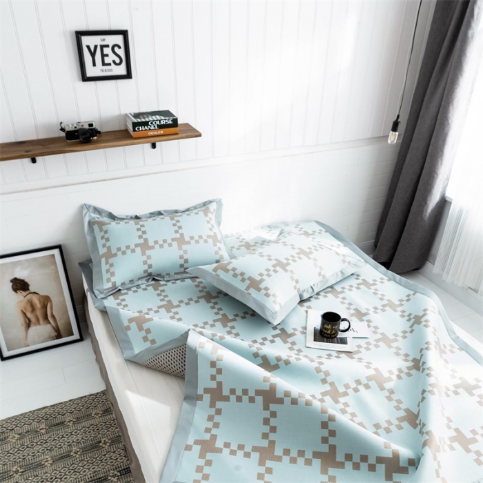 91家纺网 家纺一手货源 找家纺 昔可 2019新款太极石养生席新凉席 简格