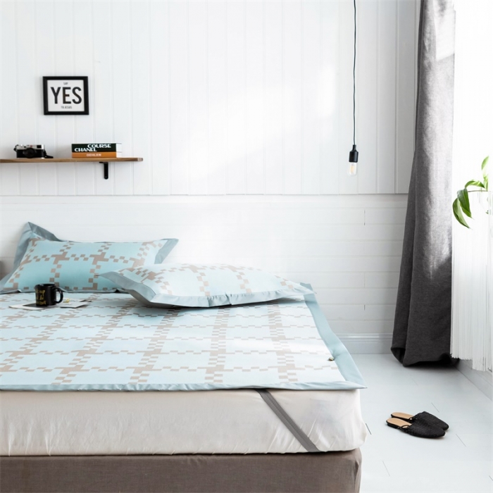 91家纺网 家纺一手货源 找家纺 昔可 2019新款太极石养生席新凉席 简格