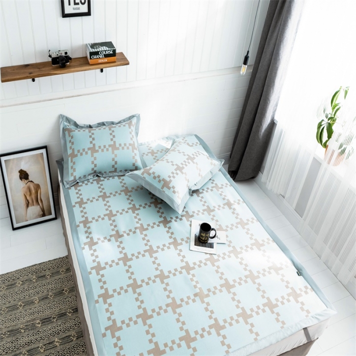 91家纺网 家纺一手货源 找家纺 昔可 2019新款太极石养生席新凉席 简格