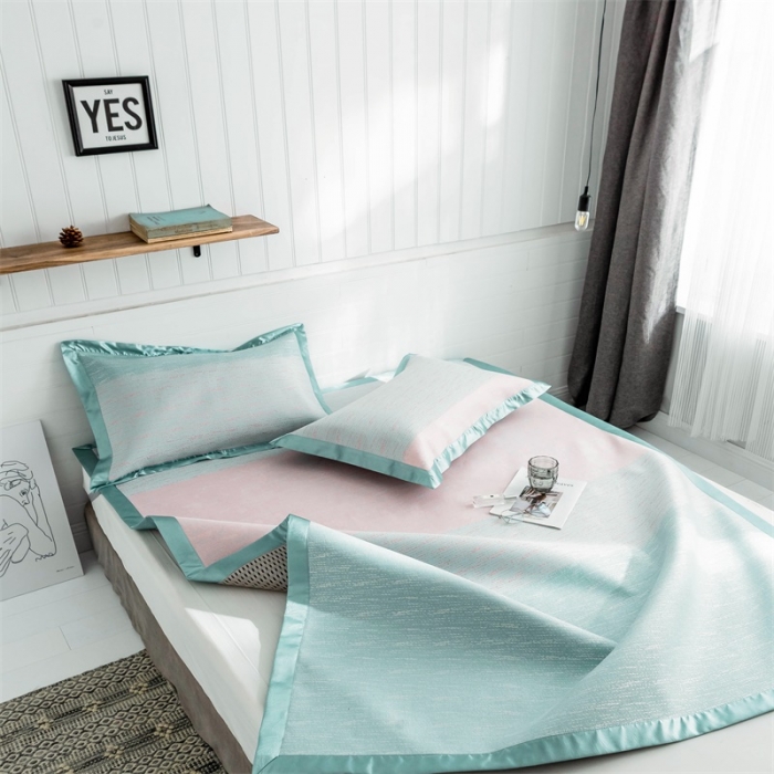 91家纺网 家纺一手货源 找家纺 昔可 2019新款太极石养生席新凉席 渐变波纹